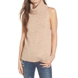 Madewell wool blend sleeveless turtleneck tank top size XS